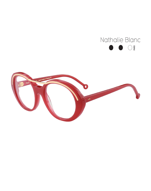 나탈리 블랑 (최초가 580,000원) 나탈리 블랑 안경테 NB-FRANCESCA 460 라운드 아세테이트 여자 안경 착용컷