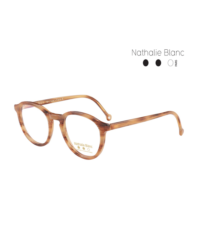 나탈리 블랑 (최초가 680,000원) 나탈리 블랑 안경테 NB-JEROME 112 라운드 아세테이트 남자 여자 안경 착용컷