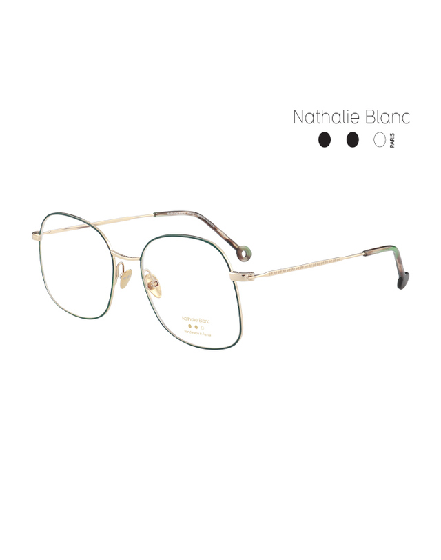 나탈리 블랑 (최초가 580,000원) 나탈리 블랑 안경테 NB-MANDY 780 스퀘어 메탈 여자 안경 착용컷