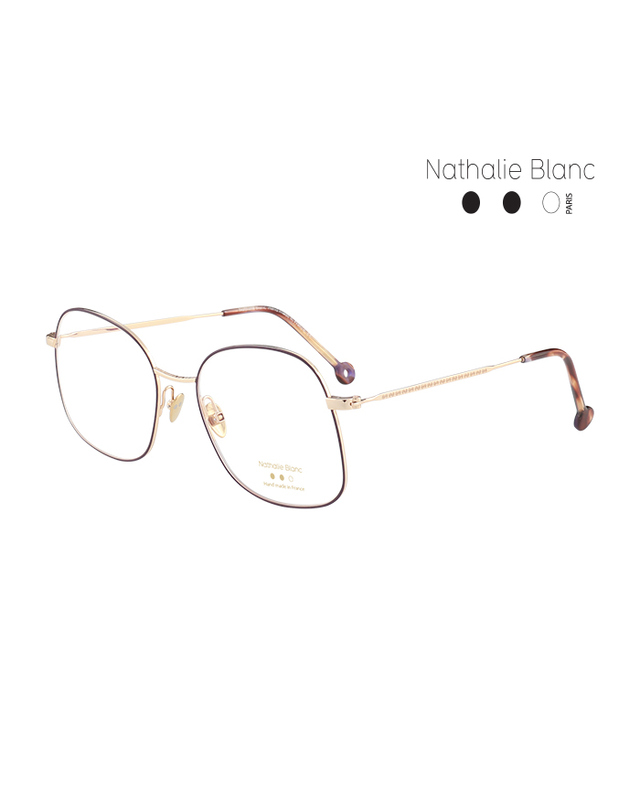 나탈리 블랑 (최초가 580,000원) 나탈리 블랑 안경테 NB-MANDY 783 스퀘어 메탈 여자 안경 착용컷