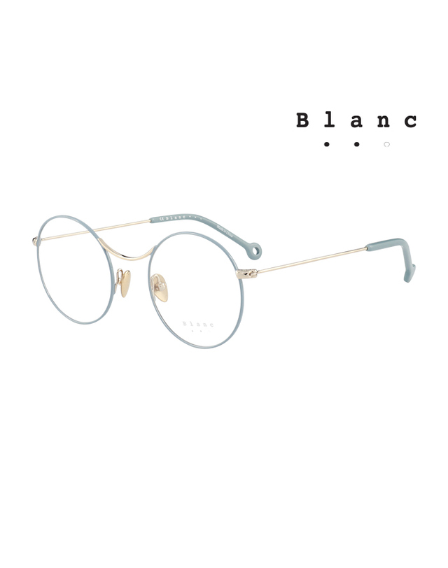 블랑 (최초가 580,000원) 블랑 안경테 BL-CHARLOTTE 272 라운드 메탈 여자 안경 착용컷