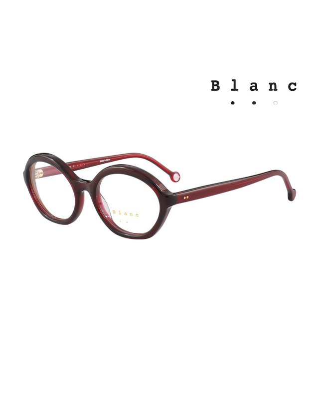 블랑 (최초가 580,000원) 블랑 안경테 BL-ROSE 835 라운드 아세테이트 여자 안경 착용컷