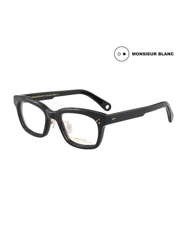 무슈 블랑 (최초가 580,000원) 무슈 블랑 안경테 MS-ATTILIO 196 스퀘어 아세테이트 남자 여자 안경 착용컷
