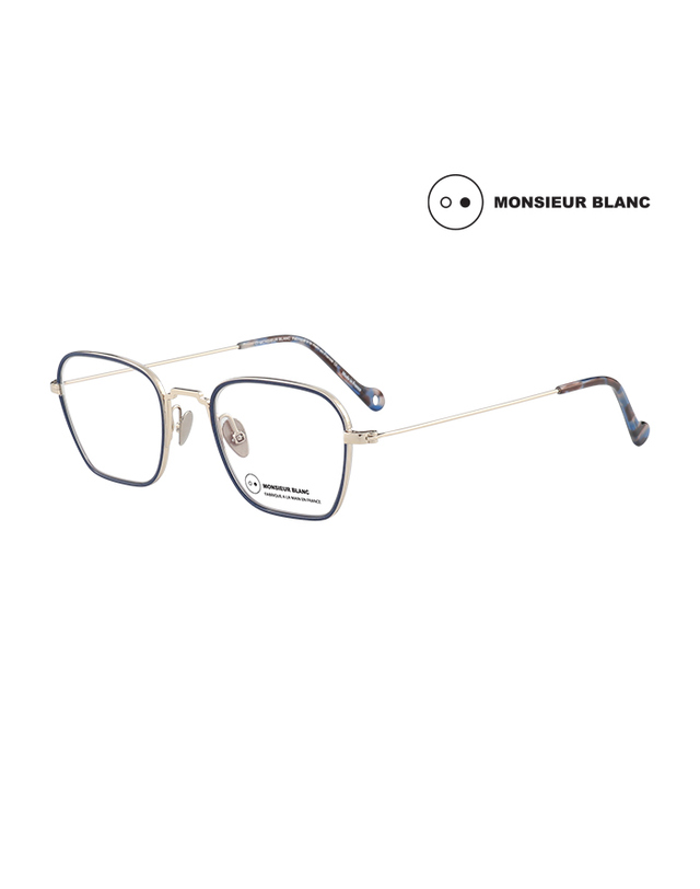 무슈 블랑 (최초가 680,000원) 무슈 블랑 안경테 MS-COME 417 스퀘어 남자 여자 안경 착용컷