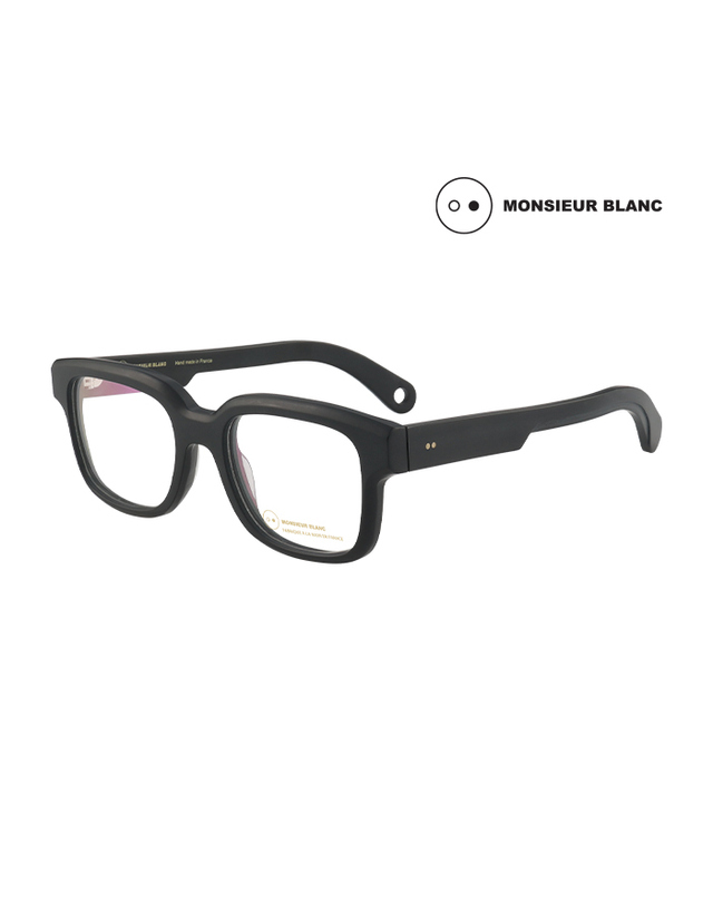 무슈 블랑 (최초가 580,000원) 무슈 블랑 안경테 MS-GUILLAUME 163 스퀘어 아세테이트 남자 여자 안경 착용컷