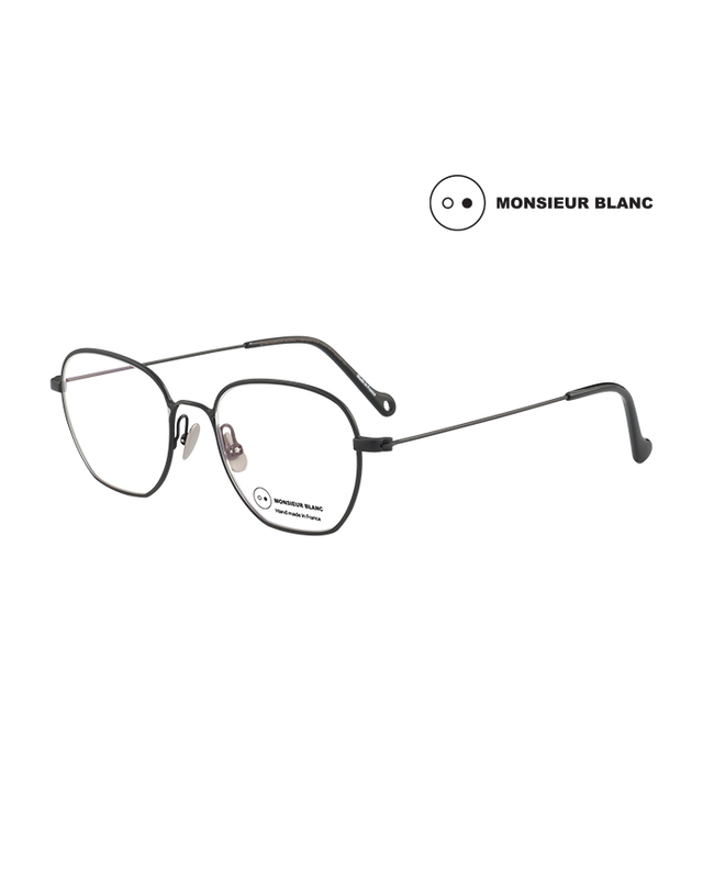 무슈 블랑 (최초가 580,000원) 무슈 블랑 안경테 MS-RICHARD 482 스퀘어 메탈 남자 여자 안경 착용컷