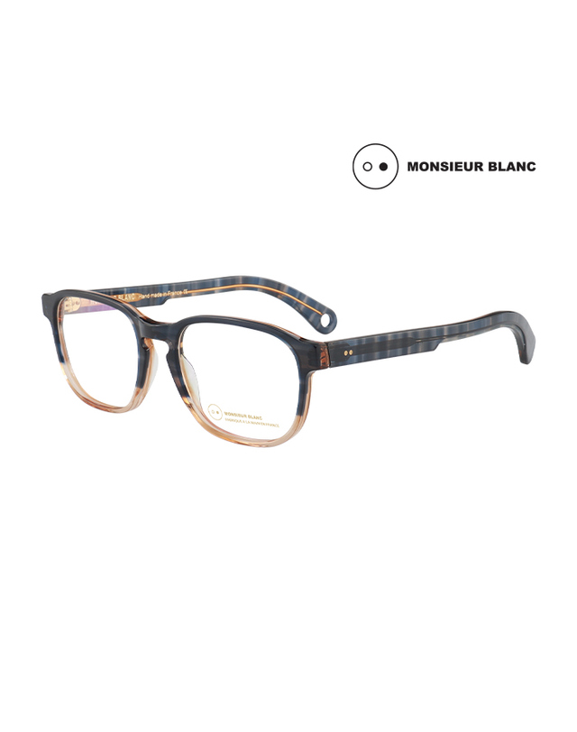 무슈 블랑 (최초가 580,000원) 무슈 블랑 안경테 MS-THOMAS 503 스퀘어 아세테이트 남자 여자 안경 착용컷