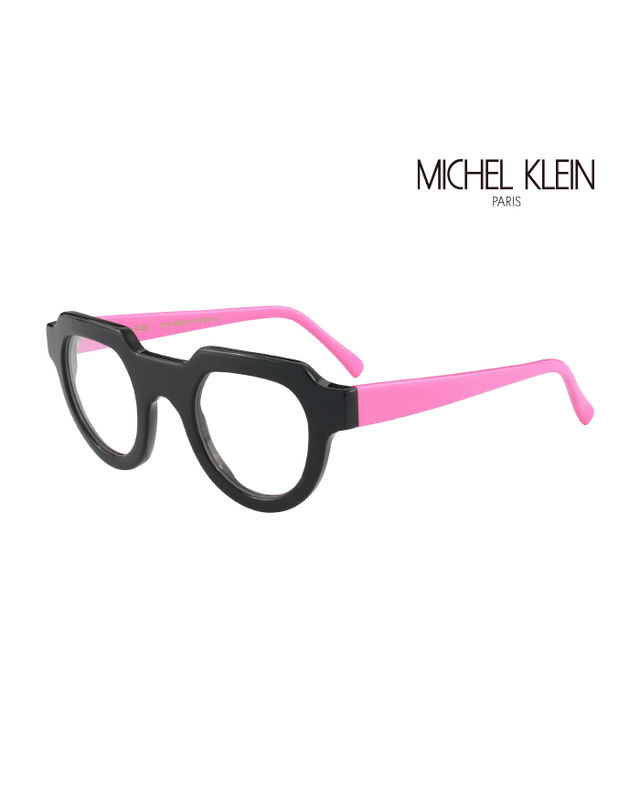 미쉘클랑 (최초가 580,000원) 미쉘클랑 안경테 MI-HUGGY 63-1 라운드 아세테이트 여자 안경 착용컷