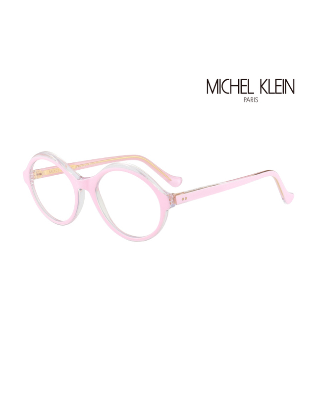 미쉘클랑 (최초가 580,000원) 미쉘클랑 안경테 MI-JACKIE 120 라운드 아세테이트 여자 안경 착용컷