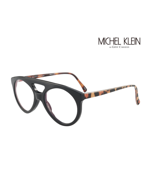 미쉘클랑 (최초가 580,000원) 미쉘클랑 안경테 MI-PAN-AM 16 라운드 아세테이트 남자 여자 안경 착용컷
