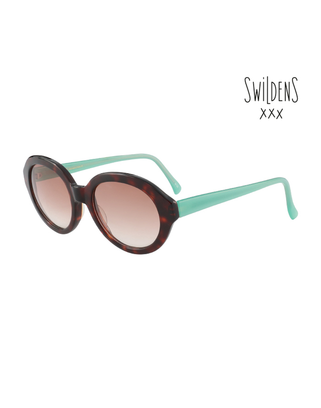 스윌든스 (최초가 580,000원) 스윌든스 선글라스 SN-RIVA 6S 라운드 아세테이트 여자 착용컷