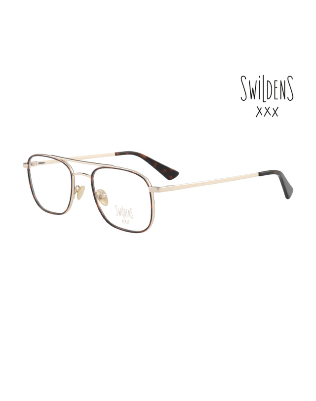 스윌든스 (최초가 580,000원) 스윌든스 안경테 SN-SCOUBIDOU W 226 스퀘어 메탈 여자 남자 안경 착용컷