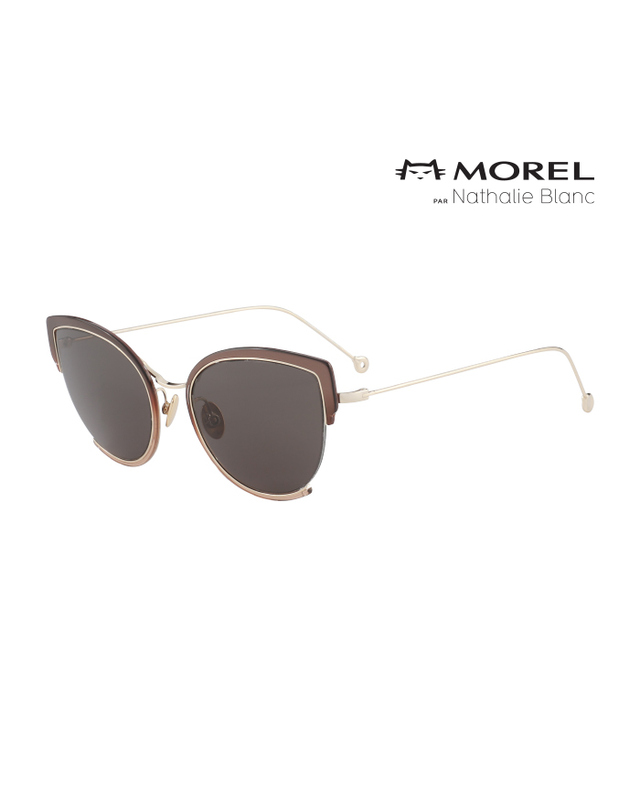 모렐 나탈리 블랑 (최초가 580,000원) 모렐 나탈리 블랑 선글라스 MR-90001C MD01-3S 캣츠아이 메탈 여자 착용컷