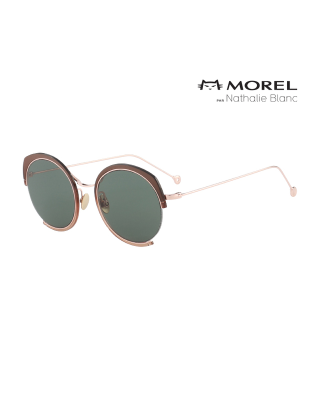 모렐 나탈리 블랑 (최초가 580,000원) 모렐 나탈리 블랑 선글라스 MR-90002C MP03-1S 라운드 메탈 여자 착용컷