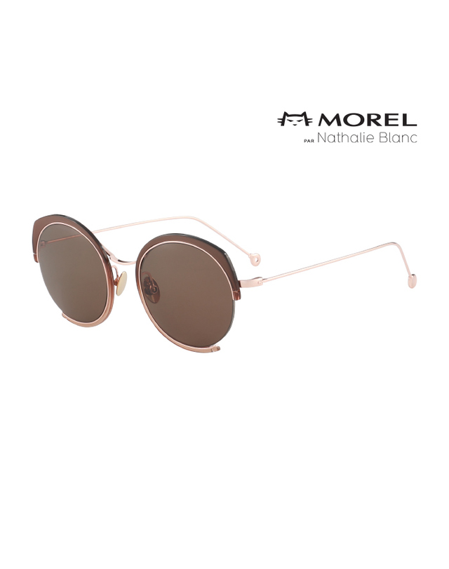 모렐 나탈리 블랑 (최초가 580,000원) 모렐 나탈리 블랑 선글라스 MR-90002C MP03-2S 라운드 메탈 여자 착용컷