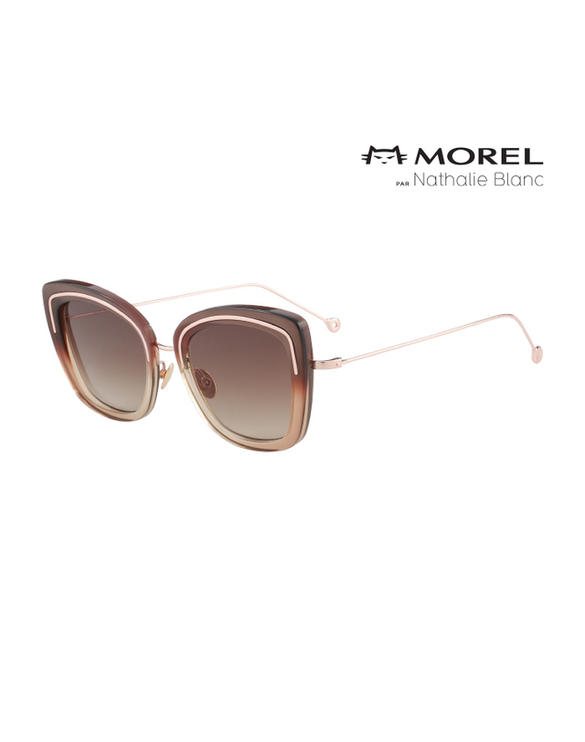 모렐 나탈리 블랑 (최초가 580,000원) 모렐 나탈리 블랑 선글라스 MR-90006C MP03S 캣츠아이 아세테이트 여자 착용컷