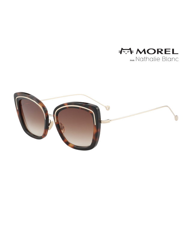 모렐 나탈리 블랑 (최초가 580,000원) 모렐 나탈리 블랑 선글라스 MR-90006C TD02S 캣츠아이 아세테이트 여자 착용컷