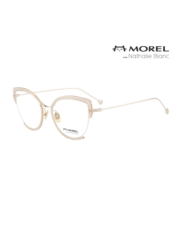모렐 나탈리 블랑 (최초가 580,000원) 모렐 나탈리 블랑 안경테 MR-90001C MD03 캣츠아이 메탈 여자 안경 착용컷
