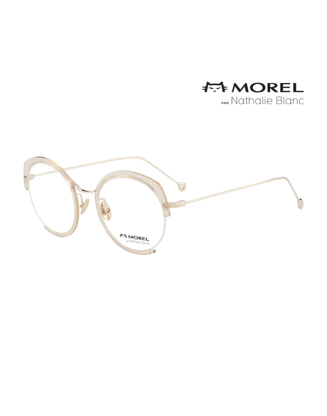 모렐 나탈리 블랑 (최초가 580,000원) 모렐 나탈리 블랑 안경테 MR-90002C MD02 라운드 메탈 여자 안경 착용컷