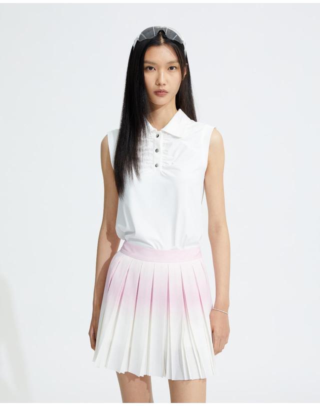 먼데이플로우 셔링 아이스쿨 슬리브리스_화이트 착용컷