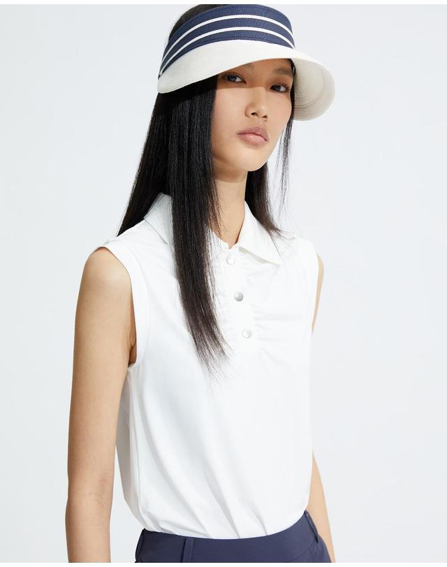 먼데이플로우 셔링 아이스쿨 슬리브리스_화이트 착용컷