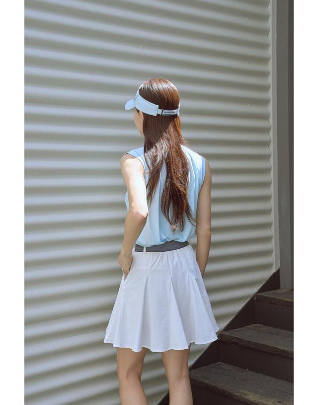 먼데이플로우 먼플 스윙 스커트_화이트 착용컷