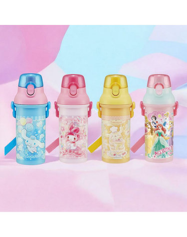 카밀리아 어린이집 원터치 물통 물병 유치원 초등 어깨끈 480ml 시나모롤 폼폼푸린 마이멜로디