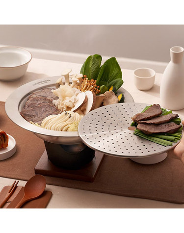 바겐슈타이거 스텐 찜냄비 24cm 만두찜기 찜판 보쌈 찜채반 인덕션 가스레인지