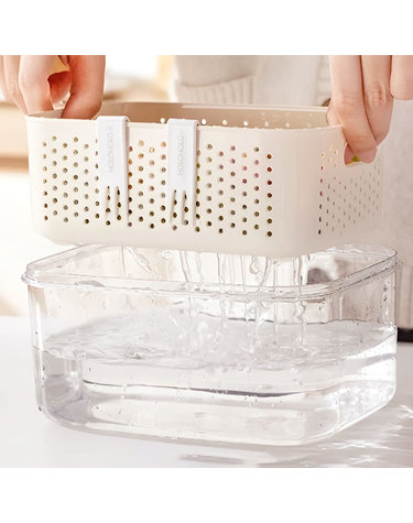 하르딘 야채 과일 채반 밀폐용기 물빠짐 보관용기 1700ml
