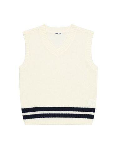 [보리보리] 남아 라인 배색 브이넥 니트 베스트 23S5003_IV