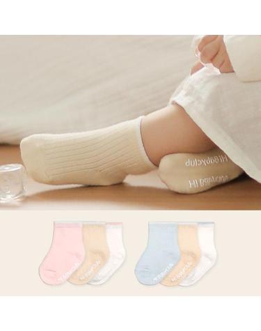 [보리보리] 골지양말 3종세트 2color /유아/양말세트/아기/유아양말/신생아양말/아기양말/출산선물/돌
