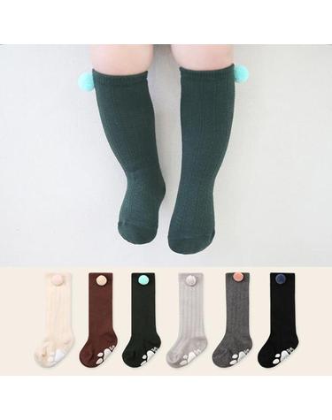 [보리보리] 폼폼 니삭스/유아니삭스/유아양말/아기니삭스/아기양말/출산선물/돌선물/아기선물/아기/유