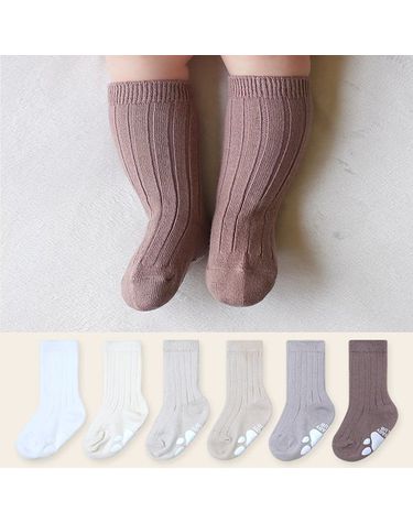 [보리보리] 파스텔 박스 롱 골지양말베이직 / 유아양말/ 아기양말 / 일주일양말 / 신생아양말 / 데일리양말 / 돌아기양말