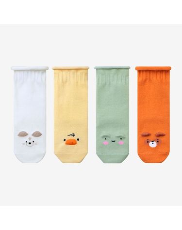 [보리보리] 입체동물 니삭스 4종세트선물포장 / 유아니삭스/ 아기니삭스 / 유아동니삭스 / 캐릭터 양말 / 아기선물 / 출산선물