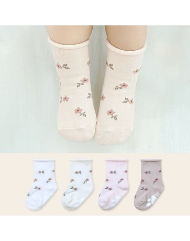 [보리보리] 플라워돌돌이양말0~4세 / 유아양말/ 아기양말 / 아동양말/ 돌돌이 양말 / 신생아양말 / 돌아기양말 / 아기덧신