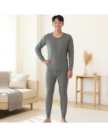 [보리보리] 남성 내복 도톰한 삼중직 젠틀보온남상하세트 겨울 보온내의 진회색
