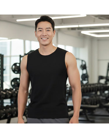 [보리보리] 남성 면스판 프론트 머슬런닝 택1 사계절런닝 이너웨어 국내산