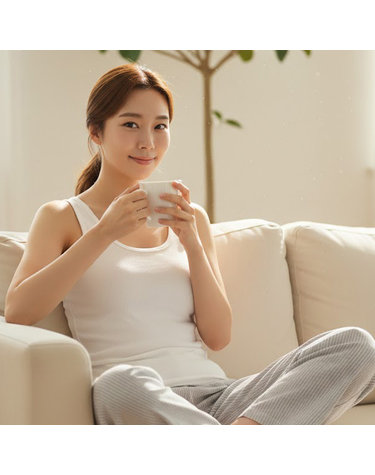 [보리보리] 여성 순면 백색 민소매 런닝 1매 화이트 면100
