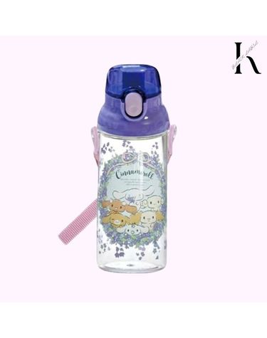 [보리보리] 산리오 스케이터 정품 플라워리스 원터치 클리어보틀 시나모롤 480ml 물병 물통 캐릭터 소풍