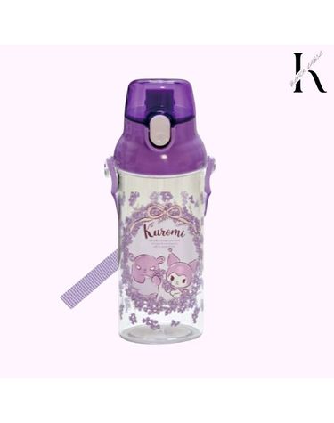 [보리보리] 산리오 쿠로미 플라워리스 원터치 클리어 보틀 480ML 스케이터 정품 어린이집 유치원 물병 초등학생