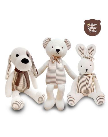 [보리보리] 오가닉 애착 동물인형 L 곰,토끼,강아지