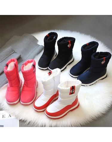 [보리보리] 아동용 여아 남아 공용 방한 패딩 털 부츠 겨울 스키장 썰매장 kd777
