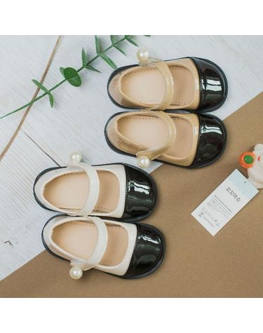[보리보리] 꼬꼬마슈 에나멜 진주 유아동 여아 플랫 구두 kd219