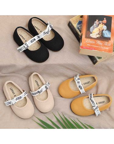 [보리보리] 꼬꼬마슈 리본골지 유아용 여아플랫 구두 kd299