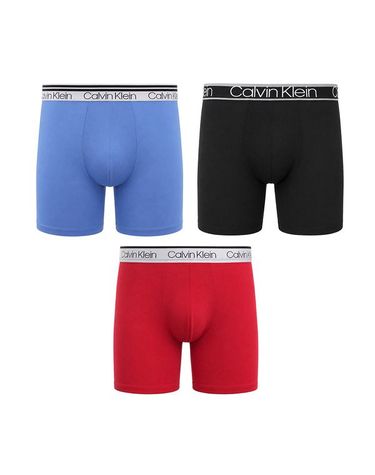 [보리보리] CK  마이크로 스트레치 3팩 박서브리프 남성 팬티 블루 블랙 레드 NP2837O-620