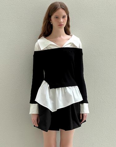 Layered shirts knit