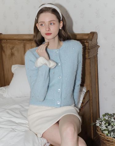 Angora scrunchies