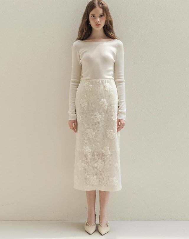 로트르드민 Fleur knit skirt 착용컷