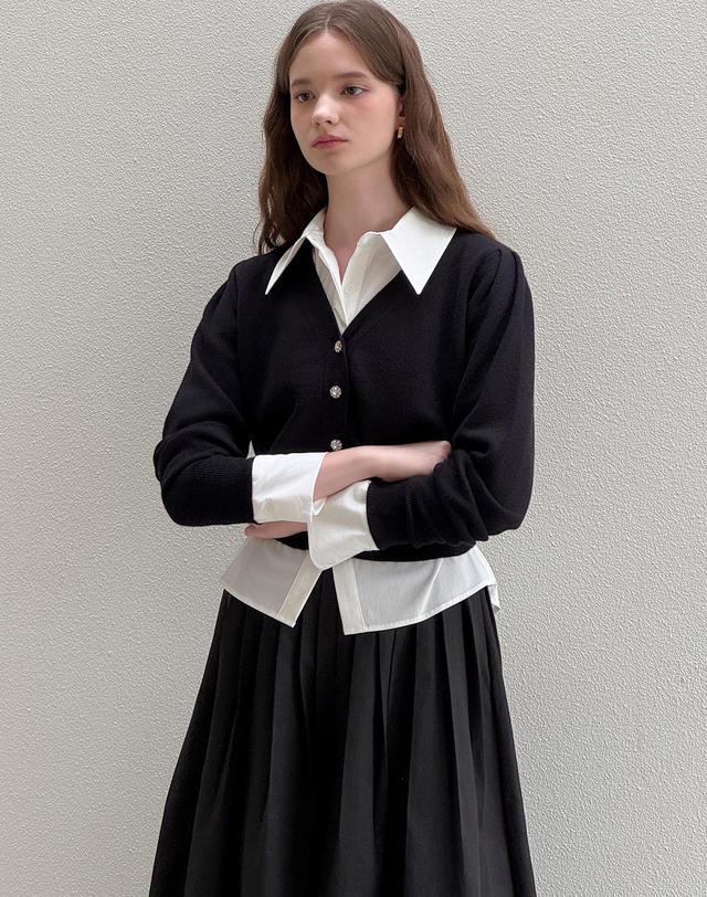 로트르드민 Senne Shirring White shirts 착용컷