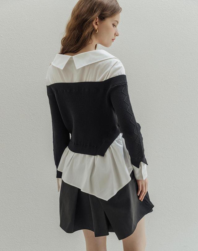 로트르드민 Layered shirts knit 착용컷